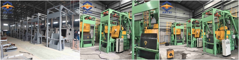 China Q3210 Automatic Loading Rubber Belt Shot Blasting Machine