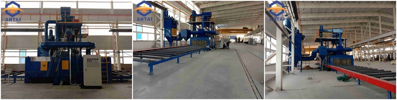 Steel Structures(H beam, I beam, Angle steel, Channel steel) Roller Conveyor Shot Blasting Machine