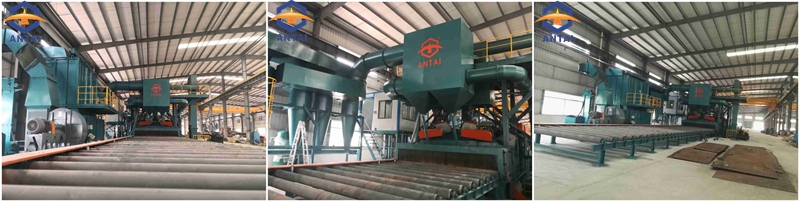 QXY4000 Steel Plate Preservation, Steel Plate Shot Blasting and Painting Drying Line, Steel Plate Shot Blasting Machine